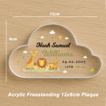 Gift For Son Godson Nephew Grandson Baby Boy Cloud Birth Details