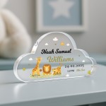 Gift For Son Godson Nephew Grandson Baby Boy Cloud Birth Details
