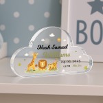 Gift For Son Godson Nephew Grandson Baby Boy Cloud Birth Details