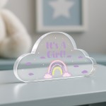It's A Girl Gender Reveal Plaque Keepsake Nursery Decor Gifts 