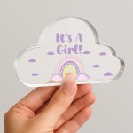 It's A Girl Gender Reveal Plaque Keepsake Nursery Decor Gifts 