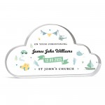 Personalised Christening Gift For Baby Boy Cloud Baby Plaque