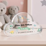 Personalised Christening Gift For Baby Boy Cloud Baby Plaque