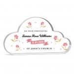 Personalised Christening Gift For Baby Girl Cloud Baby Plaque