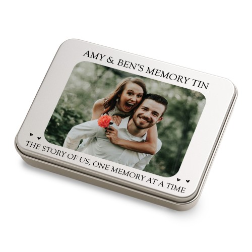 Personalised Keepsake Storage Tin For Couple Anniversary Present Personalised Keepsake Storage Tin For Couple Anniversary Present