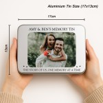 Personalised Keepsake Storage Tin For Couple Anniversary Present Personalised Keepsake Storage Tin For Couple Anniversary Present