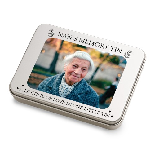 Personalised Nan Memory Tin Keepsake Bereavement Gifts for Loss 