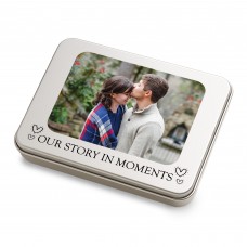Personalised Couple Gift Photo Tin Gift Anniversary Present 