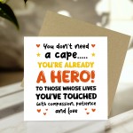 Thank You Card For HERO Thank You Card For Teacher Volunteer Thank You Card For HERO Thank You Card For Teacher Volunteer