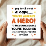 Thank You Card For HERO Thank You Card For Teacher Volunteer Thank You Card For HERO Thank You Card For Teacher Volunteer