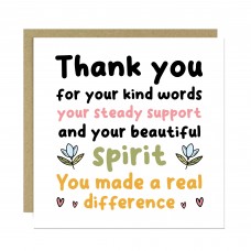 Card For Teacher Volunteer Teaching Assistant Mentor Tutor