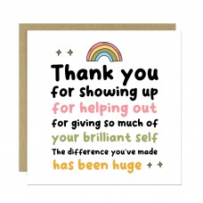 Thank You Card For Someone Special Card For Teacher Volunteer