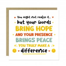 Heartfelt Appreciation Card Thank You Card for Teacher Mentor