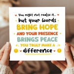 Heartfelt Appreciation Card Thank You Card for Teacher Mentor
