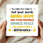 Heartfelt Appreciation Card Thank You Card for Teacher Mentor