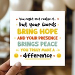 Heartfelt Appreciation Card Thank You Card for Teacher Mentor