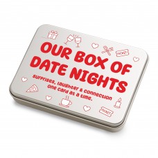 Silver Rectangle Tin - Our Box of Date Nights Red	