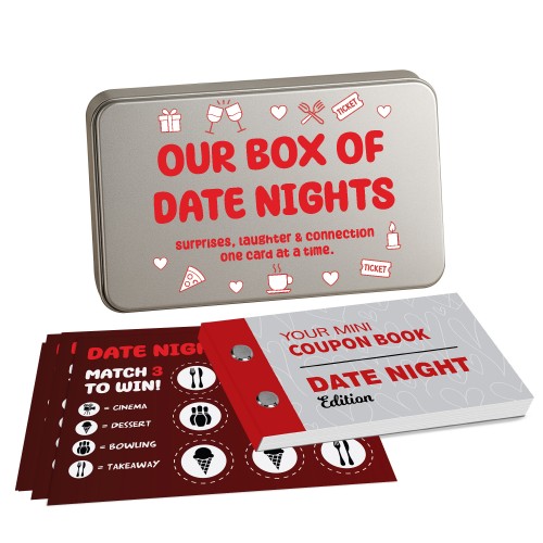 Date Night Tin For Couple Husband Wife Anniversary Gifts