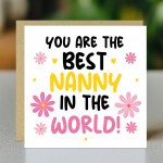 Card For Nanny Birthday Christmas Nanny Card From Grandchildren
