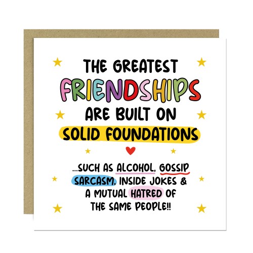 Card For Best Friend FRIENDSHIP Card With Kraft Envelope Card For Best Friend FRIENDSHIP Card With Kraft Envelope