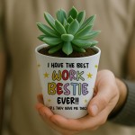 Christmas Birthday Gift For Bestie WORK BESTIE Flower Pot Bestie