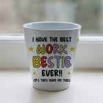 Christmas Birthday Gift For Bestie WORK BESTIE Flower Pot Bestie