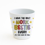 Christmas Birthday Gift For Bestie WORK BESTIE Flower Pot Bestie