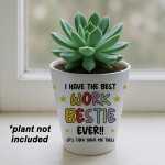 Christmas Birthday Gift For Bestie WORK BESTIE Flower Pot Bestie