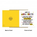 Birthday Card For Bestie WORK BESTIE Card With Kraft Envelope