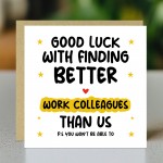 Leaving Card For Colleague Good Luck Card For Him Her