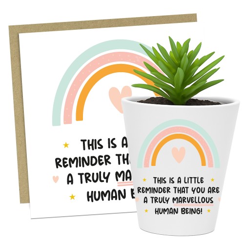 Gift For Friend Co Worker Volunteer Teacher Plant Pot And Card
