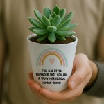 Gift For Friend Co Worker Volunteer Teacher Plant Pot And Card