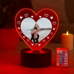 Personalised Photo Night Light Gift Couple Partner Anniversary