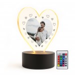 Personalised Photo Night Light Couple Gift For Anniversary Valen
