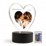 Personalised Night Light Photo Frame Gift Boyfriend Girlfriend