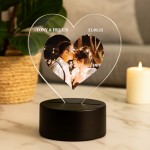 Personalised Night Light Photo Frame Gift Boyfriend Girlfriend