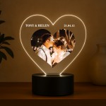 Personalised Night Light Photo Frame Gift Boyfriend Girlfriend