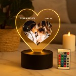 Personalised Night Light Photo Frame Gift Boyfriend Girlfriend