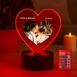 Personalised Night Light Photo Frame Gift Boyfriend Girlfriend