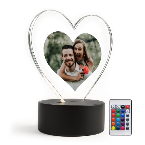 Personalised Heart Night Light Gifts Women Girlfriend Boyfriend