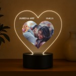 Personalised Photo Night Light Gift For Couples Customised