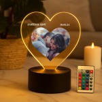 Personalised Photo Night Light Gift For Couples Customised
