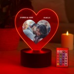 Personalised Photo Night Light Gift For Couples Customised