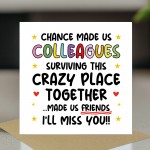 Chance Made Us Colleagues Card Funny Card For Colleague Leaving