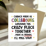 Chance Made Us Colleagues Card Funny Card For Colleague Leaving