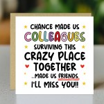 Chance Made Us Colleagues Card Funny Card For Colleague Leaving