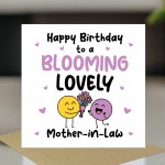 Happy Birthday Card For Mother In Law Blooming Lovely Mother