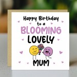 Happy Birthday Card For Mum Blooming Lovely Mum Kraft Envelope