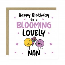 Happy Birthday Card For Nan Blooming Lovely Nan Kraft Envelope