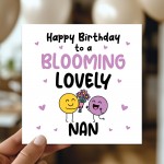 Happy Birthday Card For Nan Blooming Lovely Nan Kraft Envelope